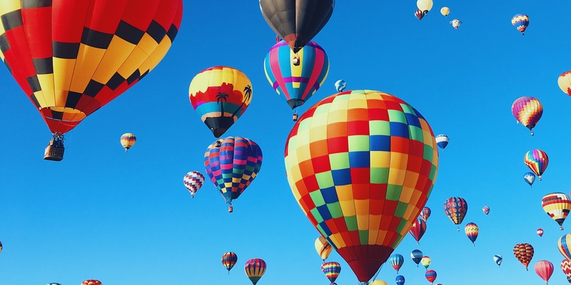 Hot air balloons signifying hope in family mediation