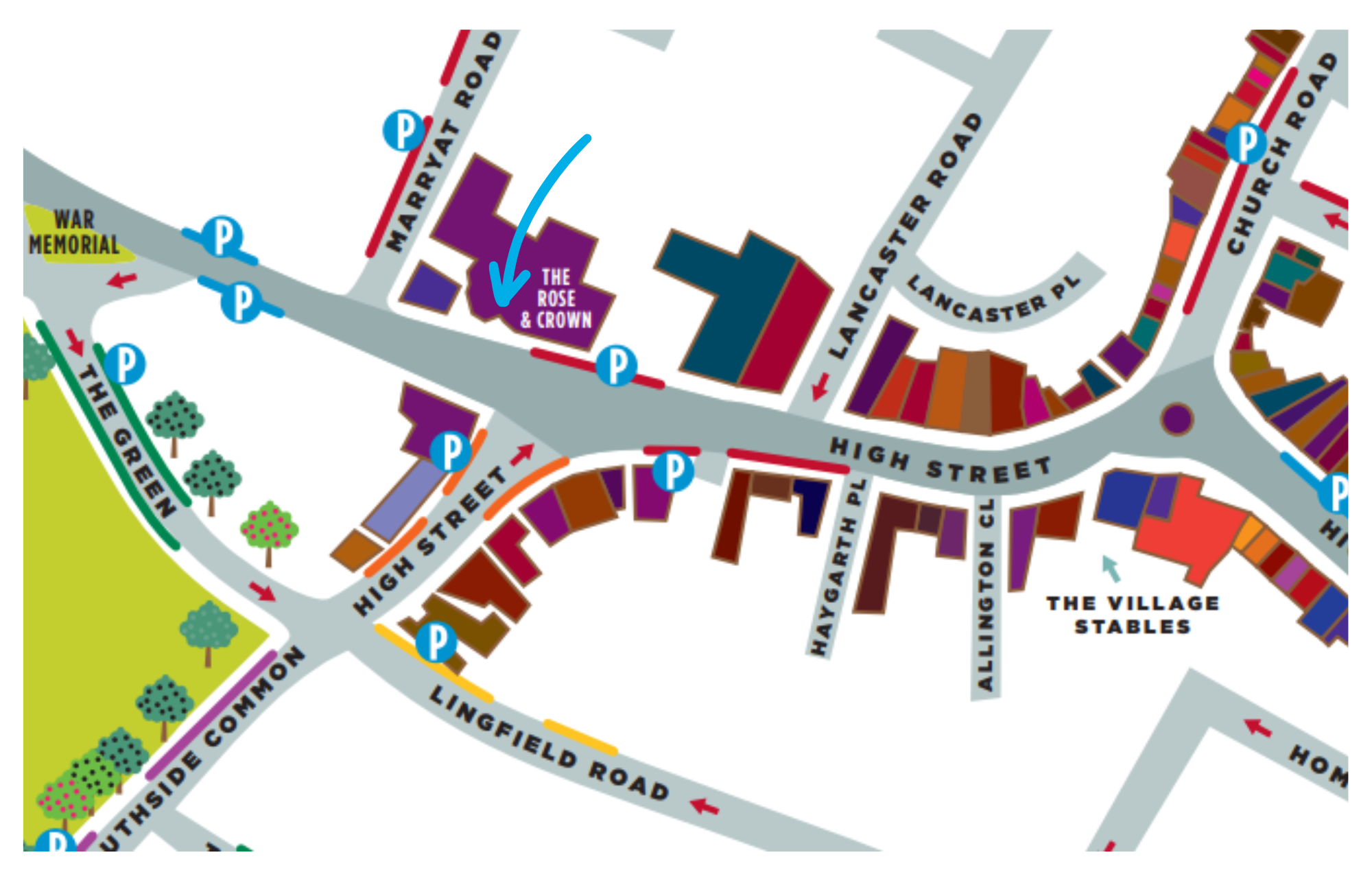 Map of the Peacock & Co temporary office at Hill Place House, Wimbledon Village.