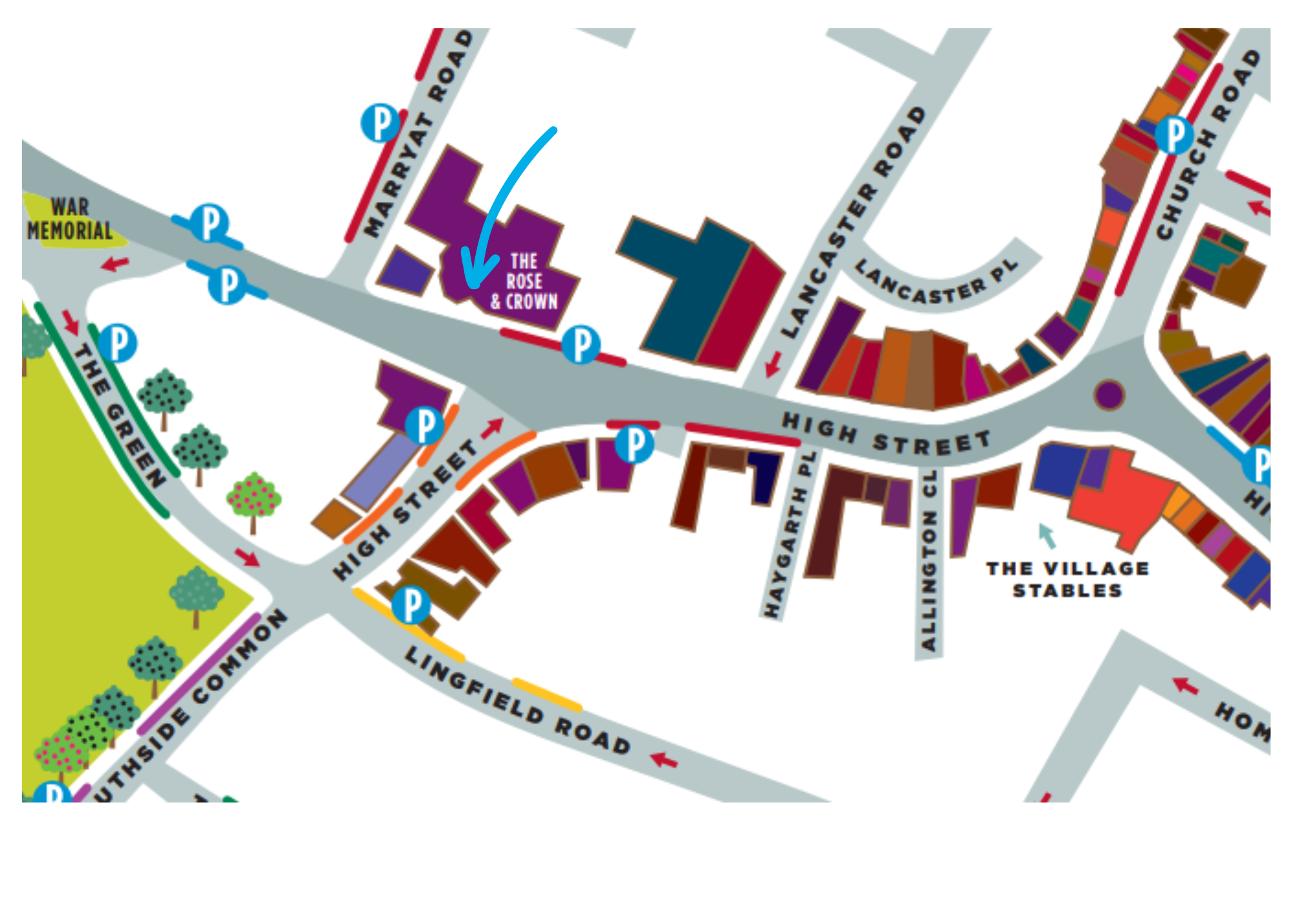 Map of the Peacock & Co temporary office at Hill Place House, Wimbledon Village.