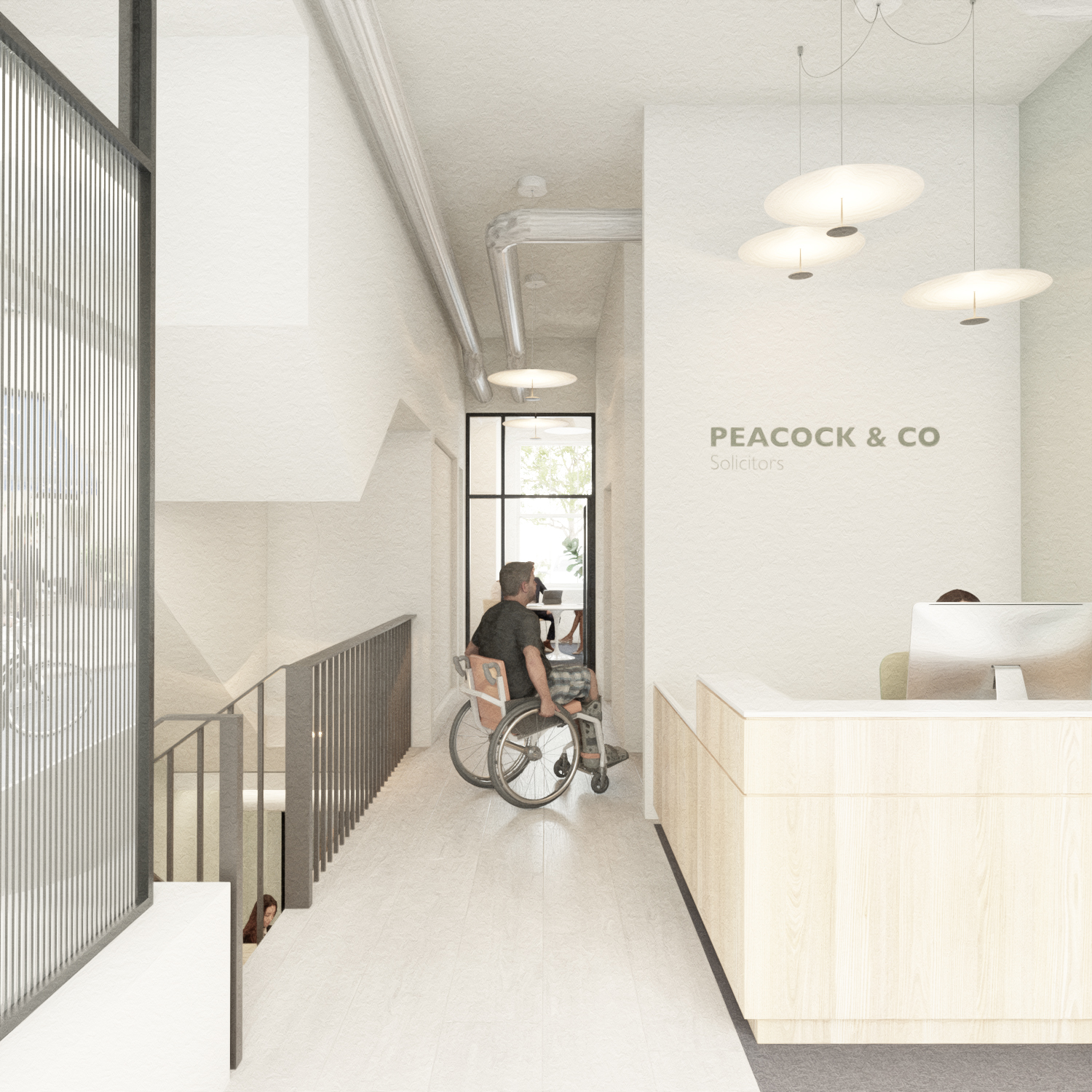 Artist impression of the new 94 High Street Wimbledon Village office for Peacock & Co Solicitors.