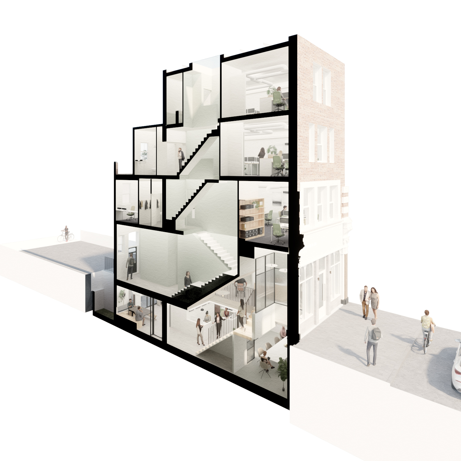 Architectural drawing of the new Peacock & Co Wimbledon Office at 94 High Street, SW19 5EG.